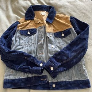 Color block Corduroy Jacket